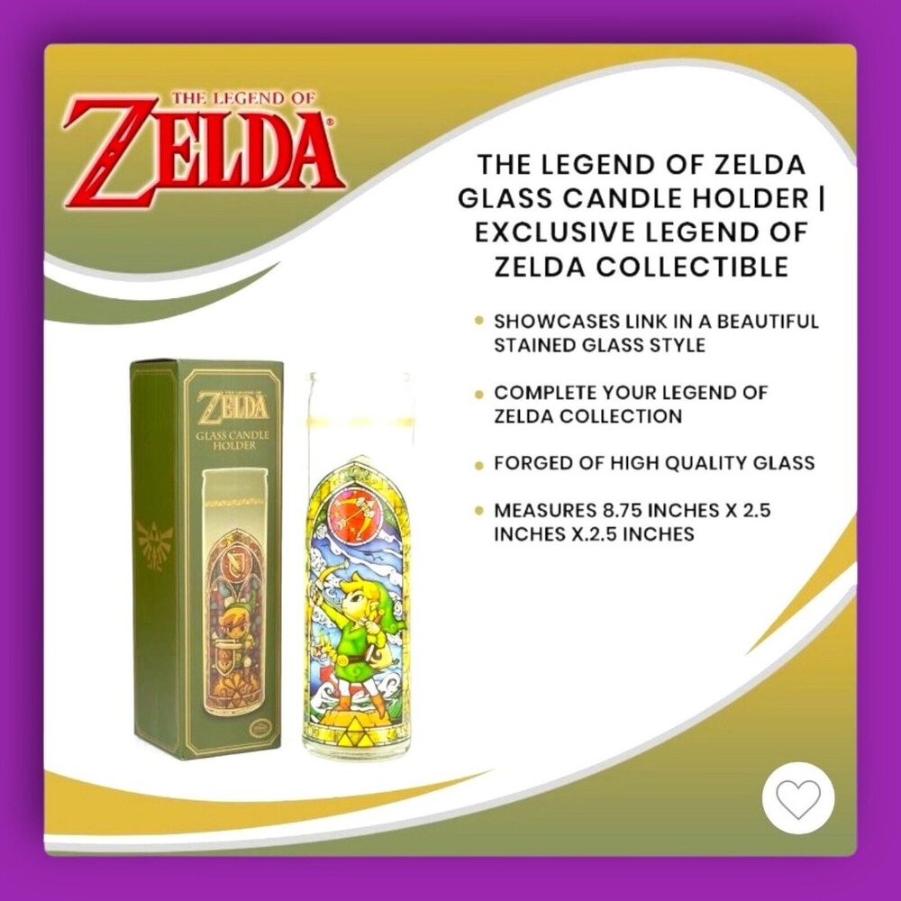 The Legend of Zelda Glass Candle Holder | Exclusive Legend Of Zelda Collectible! - Picture 8 of 8